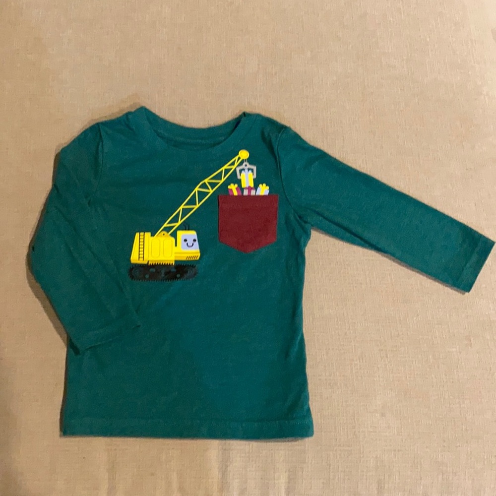 Cat & Jack Christmas Construction Shirt